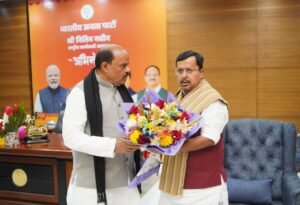 नई दिल्ली में भाजपा के राष्ट्रीय कार्यकारी अध्यक्ष श्री नितिन नबीन जी से पूर्व मंत्री ठाकुर जयवीर सिंह ने की शिष्टाचार भेंट