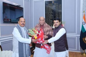 पूर्व मंत्री ठाकुर जयवीर सिंह की रक्षा मंत्री राजनाथ सिंह से शिष्टाचार भेंट